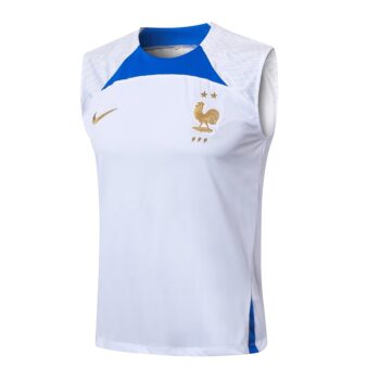 Alternative view of Debardeur Short Equipe de France 2024 2025 Blanc Bleu