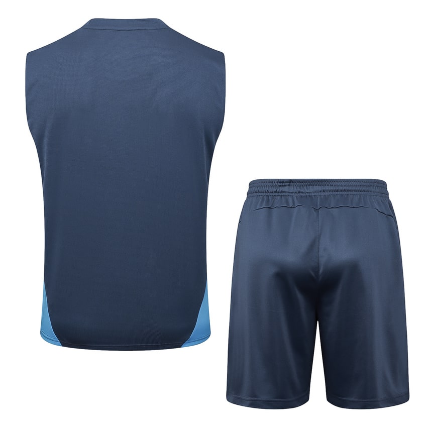 Debardeur Short Manchester City 2024 2025 Bleu Foncé – Image 4