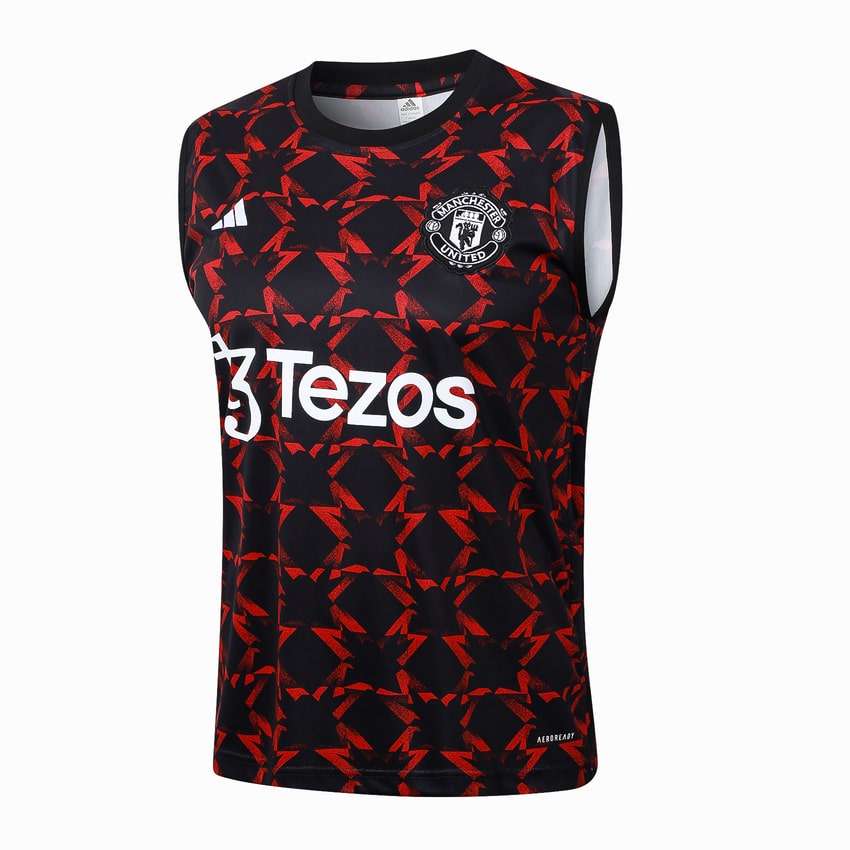 Debardeur Short Manchester United 2024 2025 Noir Rouge – Image 2