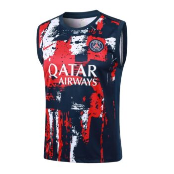 Alternative view of Debardeur Short PSG 2024 2025 Bleu Rouge