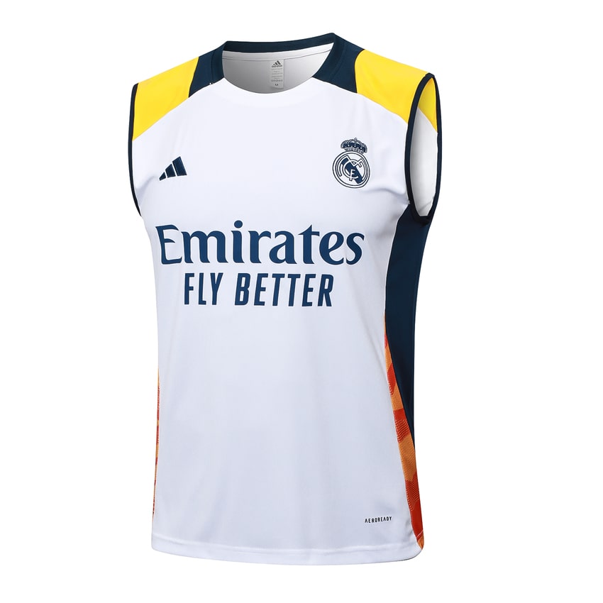 Debardeur Short Real Madrid 2024 2025 Blanc Jaune – Image 2