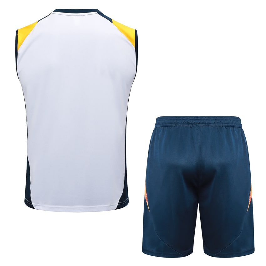Debardeur Short Real Madrid 2024 2025 Blanc Jaune – Image 4