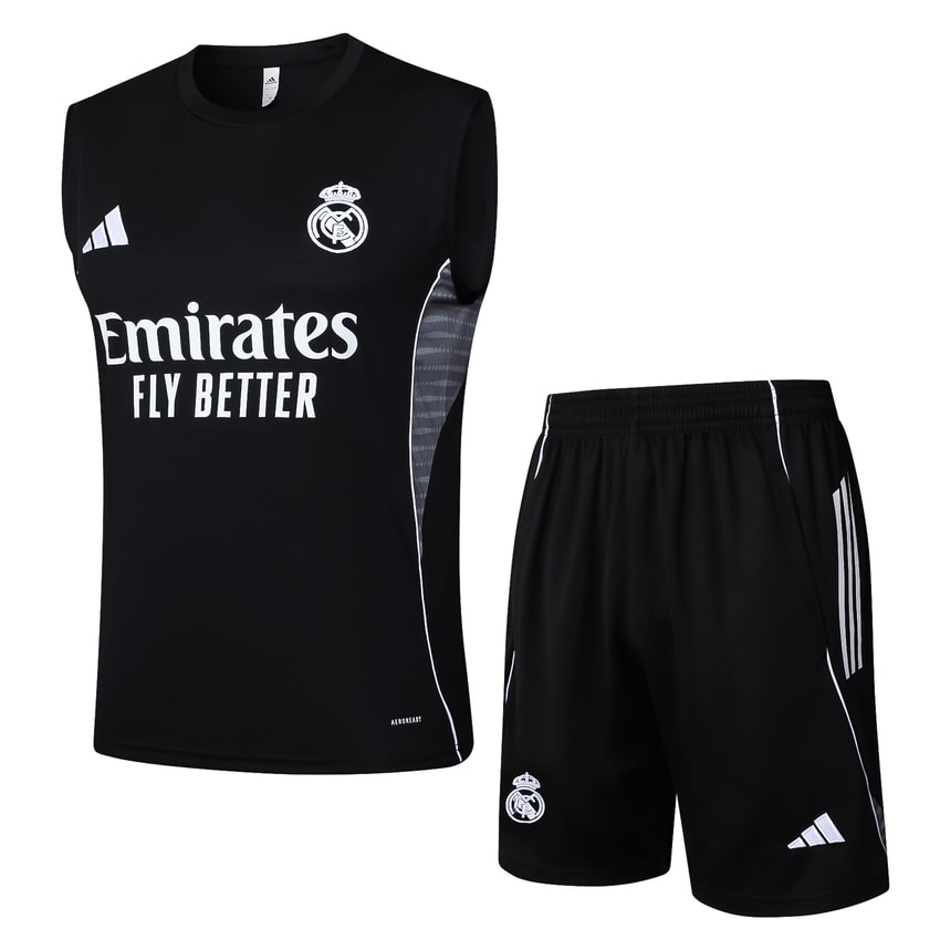 Debardeur Short Real Madrid 2024 2025 Noir Sombre