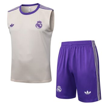 Debardeur Short Real Madrid 2025 2026 Beige Violet