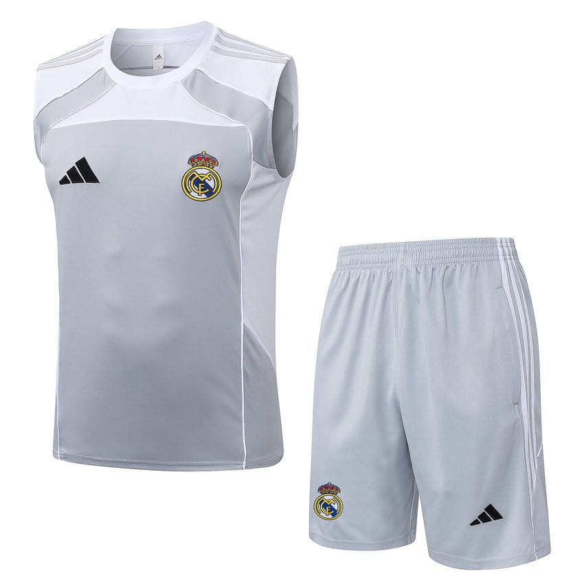 Debardeur Short Real Madrid 2025 2026 Gris Blanc