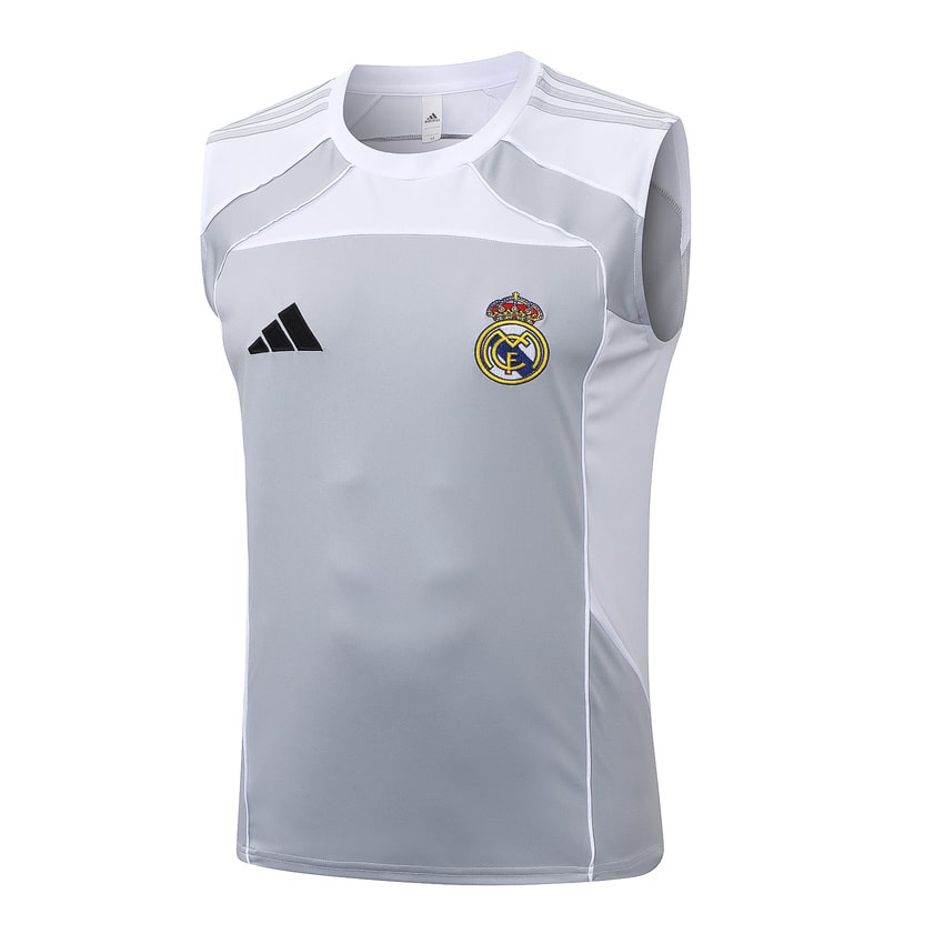 Debardeur Short Real Madrid 2025 2026 Gris Blanc – Image 2