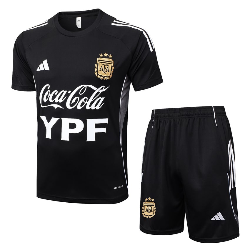 Ensemble Maillot Short Argentine 2025 2026 Noir Nuit