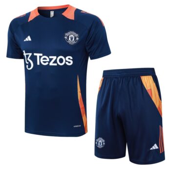 Ensemble Maillot Short Manchester United 2024 2025 Bleu