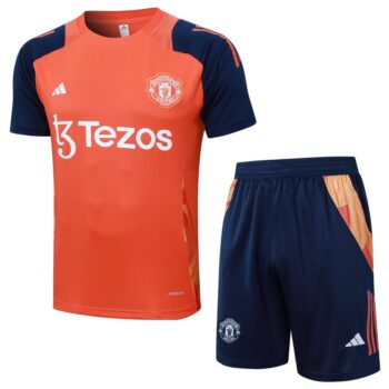 Ensemble Maillot Short Manchester United 2024 2025 Orange
