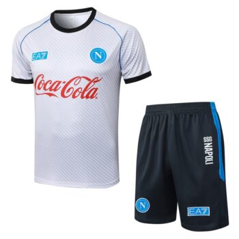 Ensemble Maillot Short Naples 2025 2026 Blanc