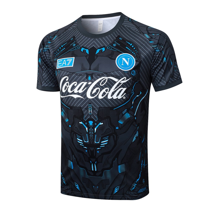 Ensemble Maillot Short Naples 2025 2026 Noir Motif – Image 2