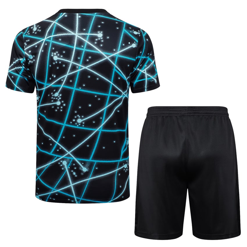 Ensemble Maillot Short PSG 2025 2026 Noir Bleu Ciel – Image 4