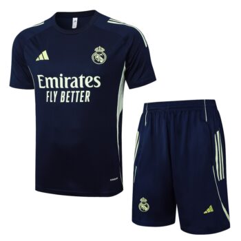 Ensemble Maillot Short Real Madrid 2025 2026 Bleu Sombre