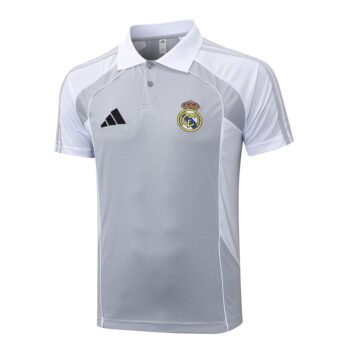 Alternative view of Survetement Real Madrid Polo 2025 2026 Gris Blanc