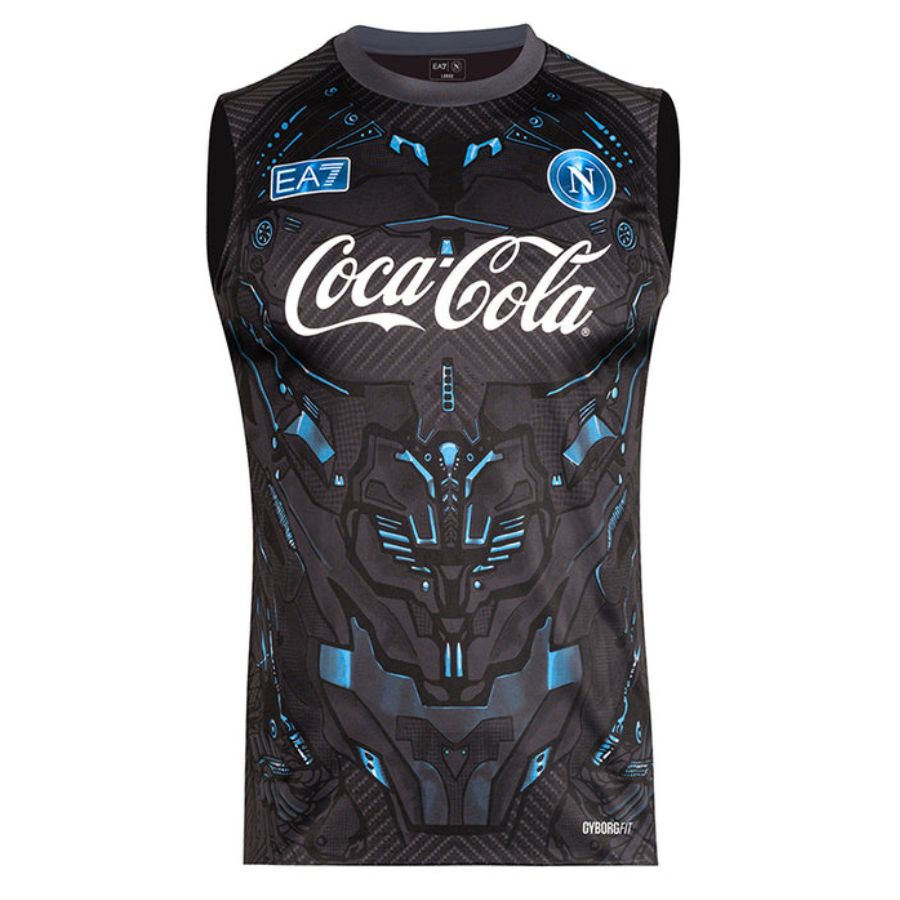 MAILLOT NAPLES 2025 2026 TRAINING NOIR SANS MANCHES