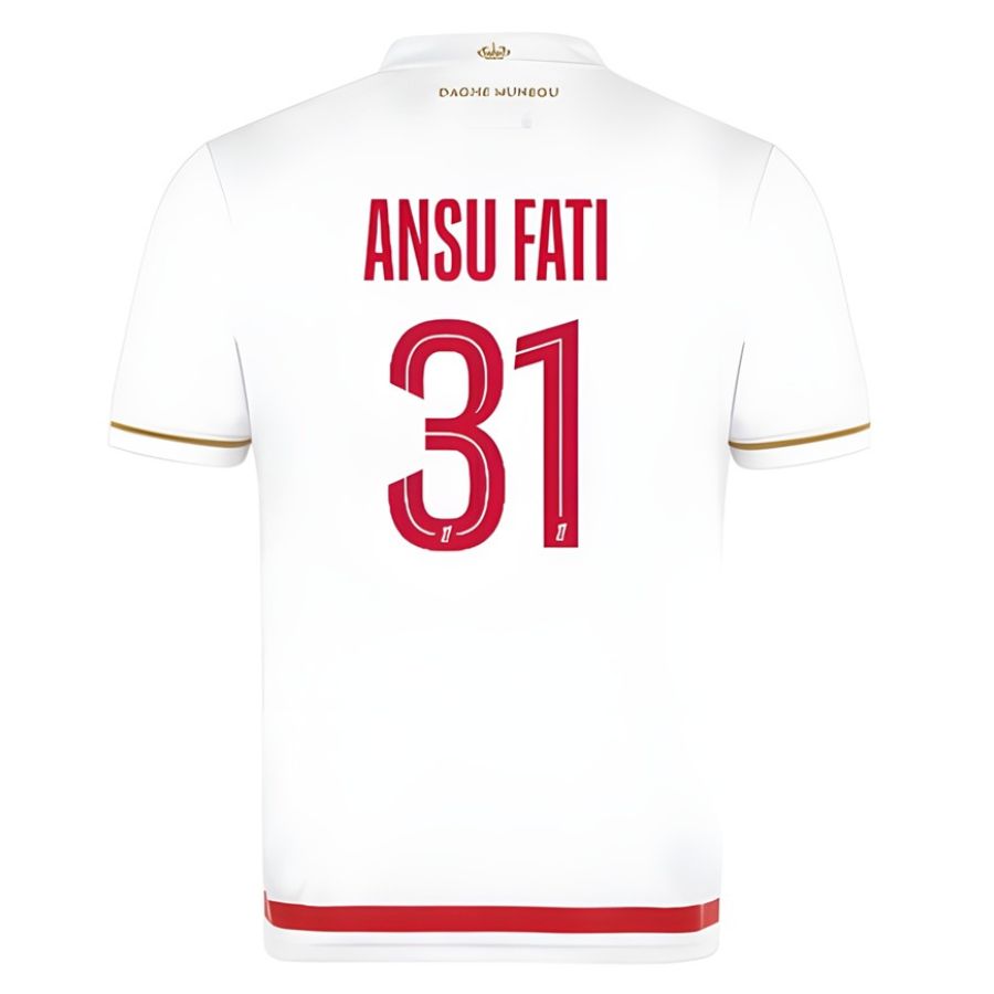 Maillot AS Monaco Domicile 2025 2026 Ansu Fati – Image 2