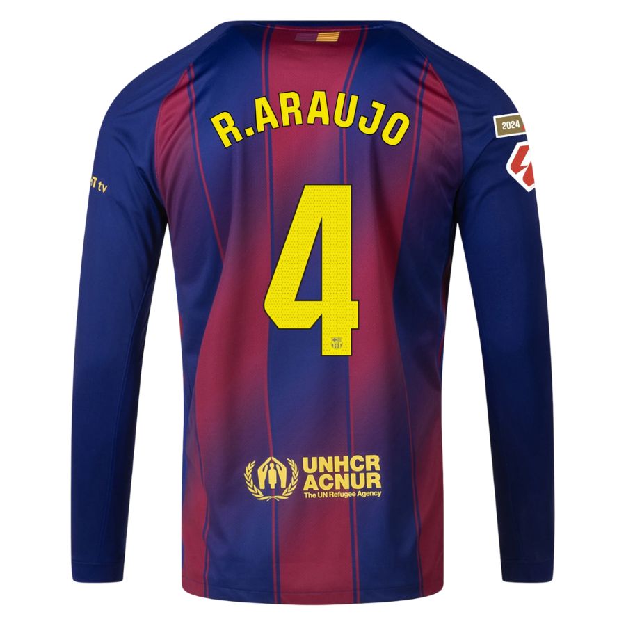 Maillot Barca Domicile 2025 2026 Araujo Manches Longues La Liga – Image 2