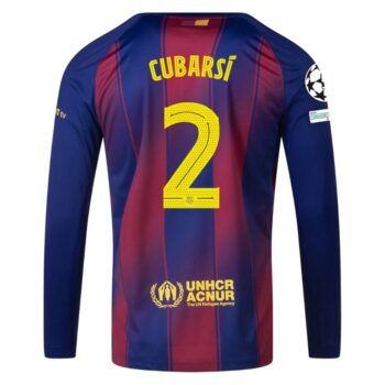 Alternative view of Maillot Barca Domicile 2025 2026 Cubarsi Manches Longues UCL