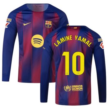 Maillot Barca Domicile 2025 2026 Lamine Yamal Manches Longues La Liga