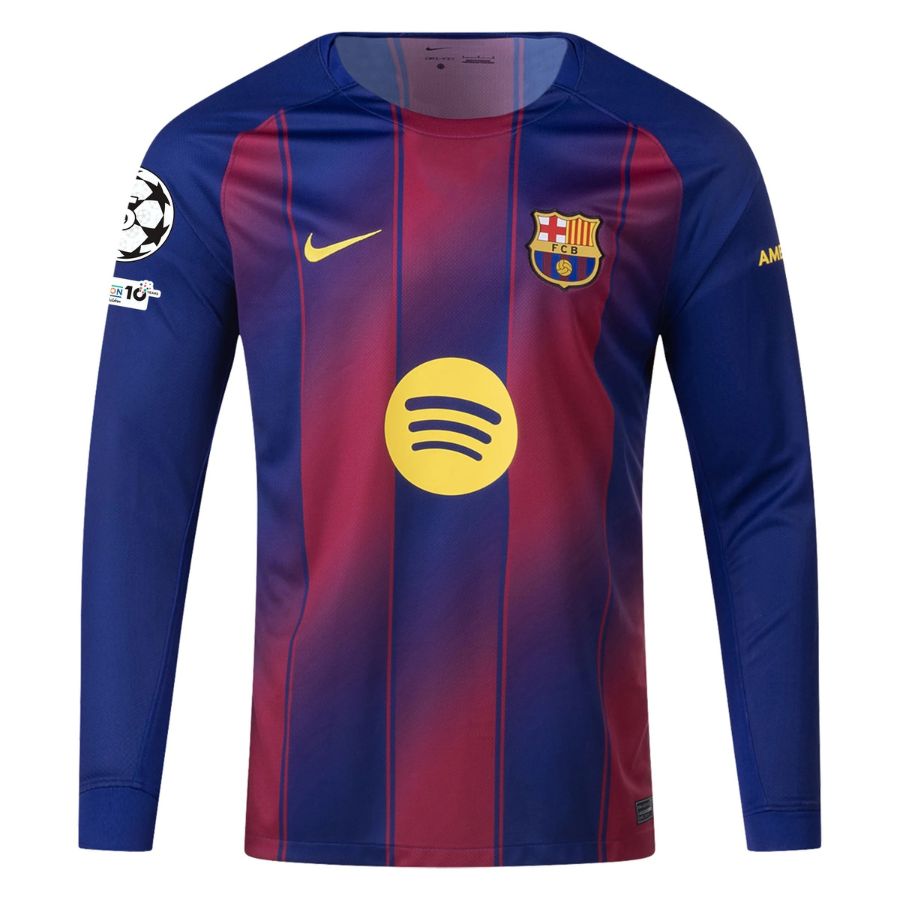 Maillot Barca Domicile 2025 2026 Gavi Manches Longues UCL – Image 3