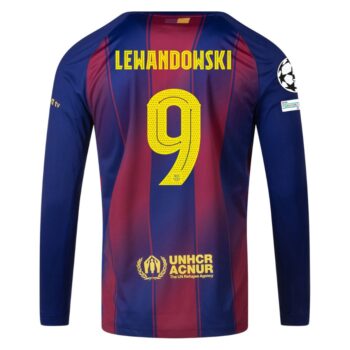 Alternative view of Maillot Barca Domicile 2025 2026 Lewandowski Manches Longues UCL
