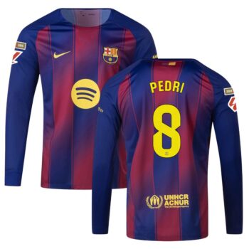 Maillot Barca Domicile 2025 2026 Pedri Manches Longues La Liga