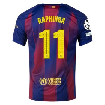 Alternative view of Maillot Kit Enfant Barca Domicile 2025 2026 Raphinha UCL