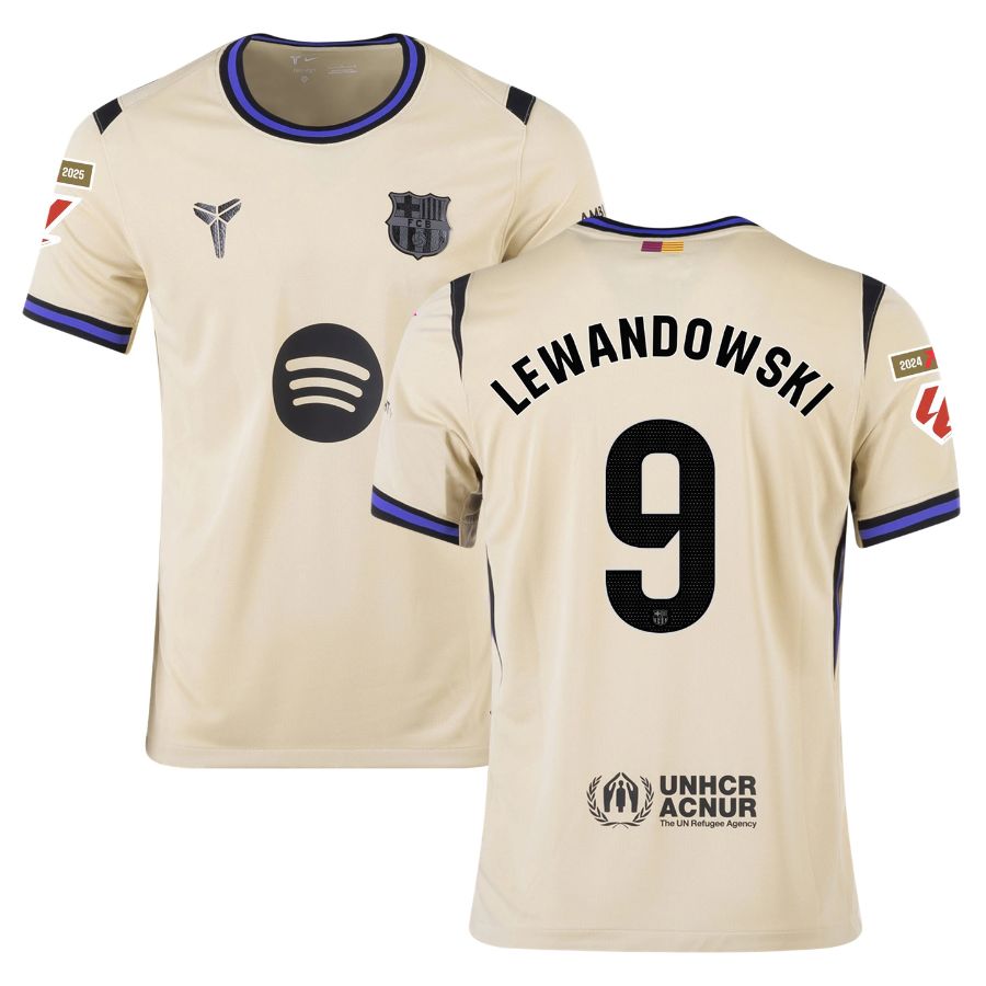Maillot Barca Exterieur 2025 2026 Lewandowski La Liga