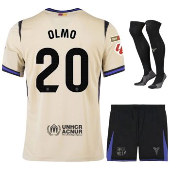 Maillot Kit Enfant Barca Exterieur 2025 2026 Olmo La Liga