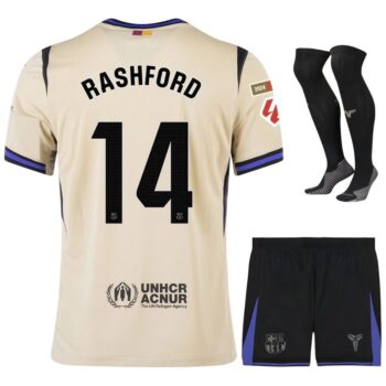 Maillot Kit Enfant Barca Exterieur 2025 2026 Rashford La Liga