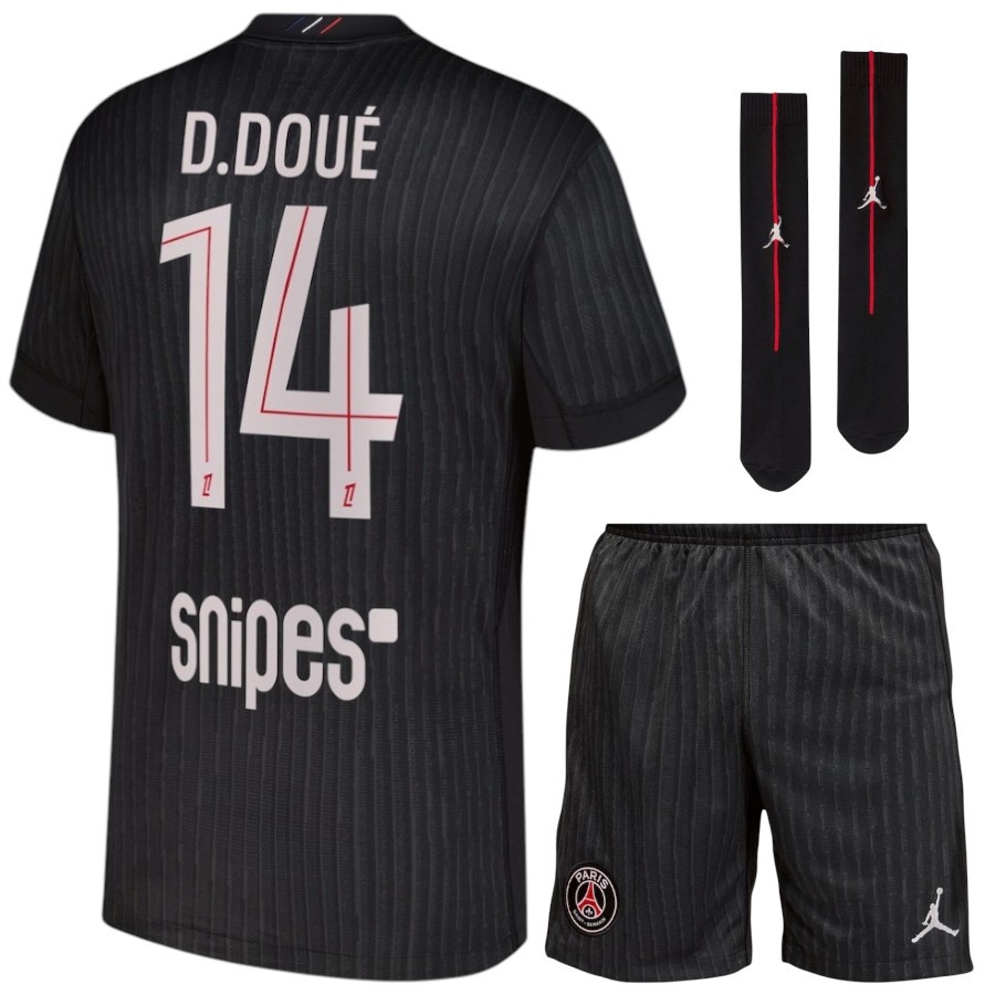 Maillot Kit Enfant PSG Jordan Fourth 2025 2026 Désiré Doué