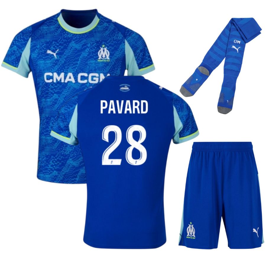 Maillot Kit Enfant OM Third 2025 2026 Pavard
