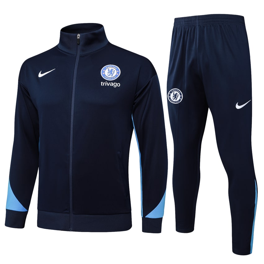 Survetement Chelsea Veste 2024 2025 Bleu Foncé
