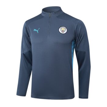 Alternative view of Survetement Manchester City Training 2024 2025 Bleu Foncé