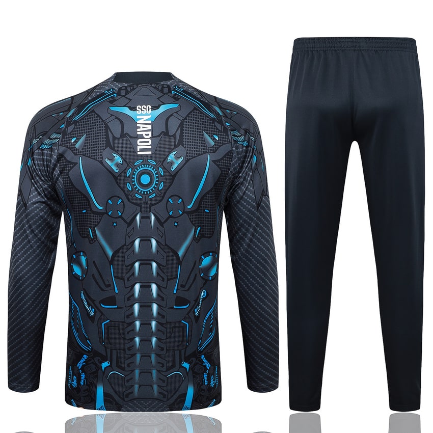 Survetement Naples Training 2025 2026 Noir Motif – Image 4