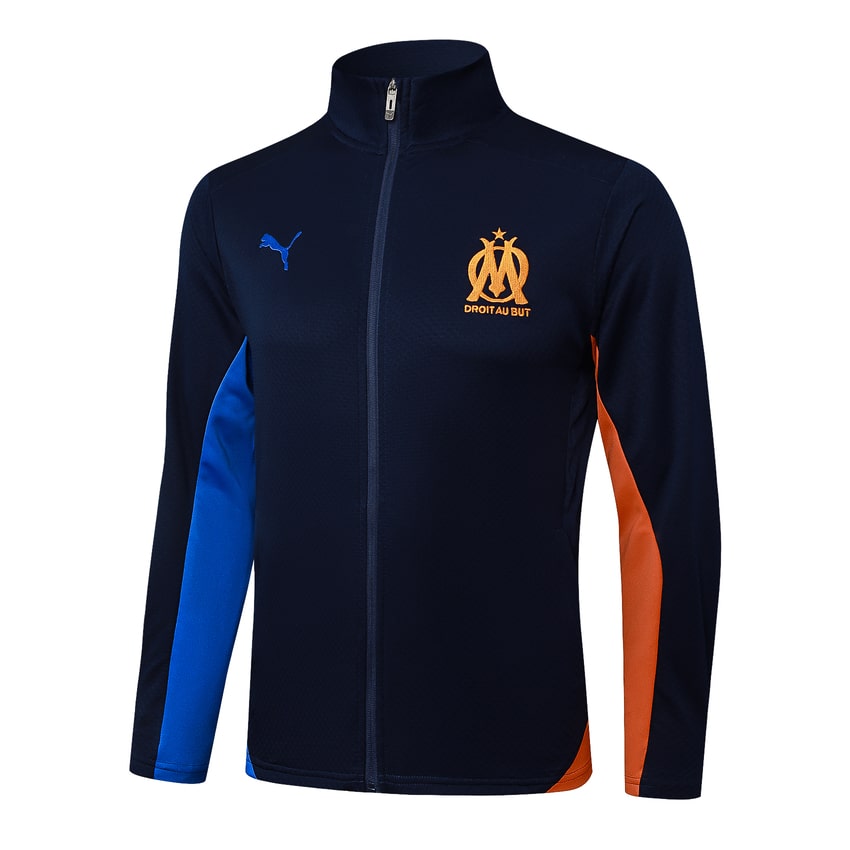 Survetement OM Veste 2024 2025 Bleu Foncé – Image 2