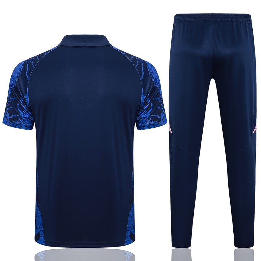 Survetement Real Madrid Polo 2024 2025 Bleu Motif – Image 4