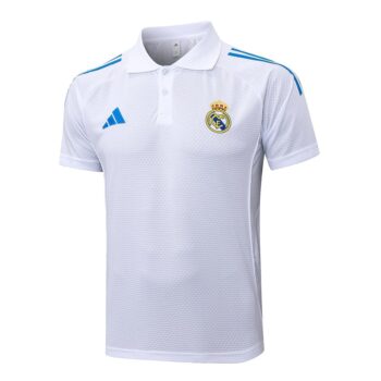 Alternative view of Survetement Real Madrid Polo 2025 2026 Blanc Bleu
