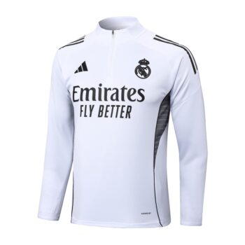 Alternative view of Survetement Real Madrid Training 2024 2025 Blanc Noir