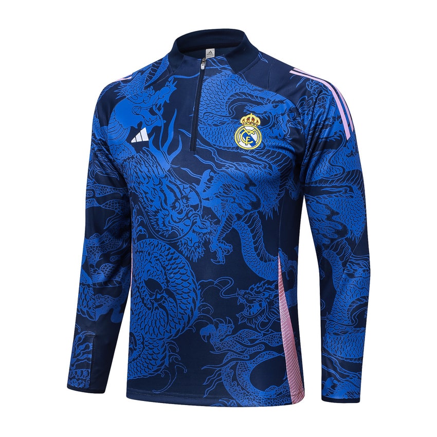 Survetement Real Madrid Training 2024 2025 Bleu Motif – Image 2