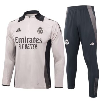 Survetement Real Madrid Training 2024 2025 Gris Rosé