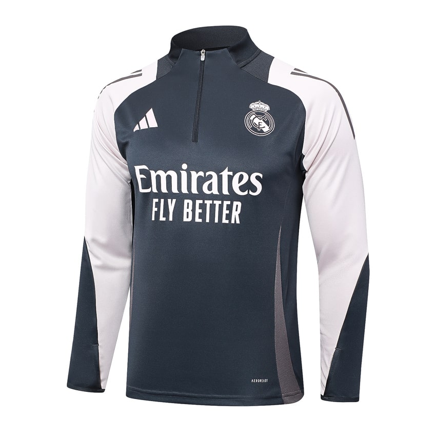 Survetement Real Madrid Training 2024 2025 Noir Blanc – Image 2
