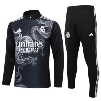 Survetement Real Madrid Training 2024 2025 Noir Dragon