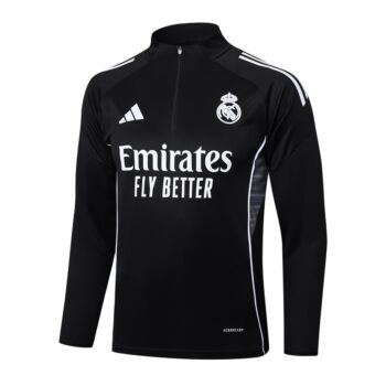 Alternative view of Survetement Real Madrid Training 2024 2025 Noir Sombre