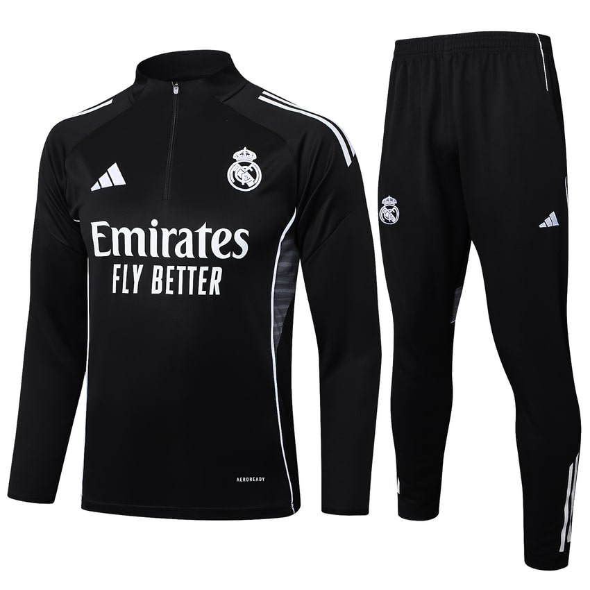 Survetement Real Madrid Training 2024 2025 Noir Sombre