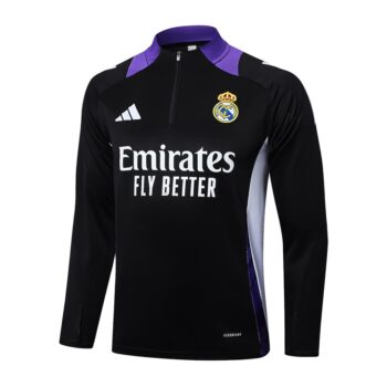 Alternative view of Survetement Real Madrid Training 2024 2025 Noir Violet