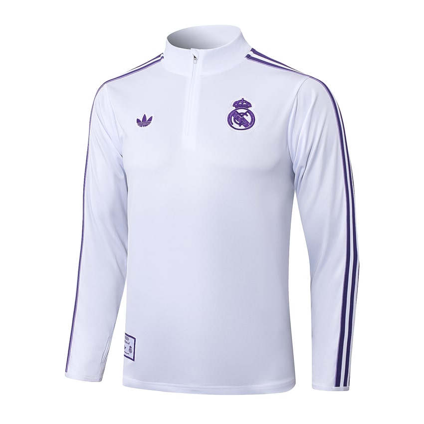 Survetement Real Madrid Training 2025 2026 Blanc Violet – Image 2