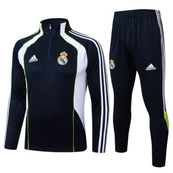 Survetement Real Madrid Training 2025 2026 Noir Blanc