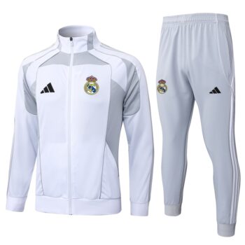 Survetement Real Madrid Veste 2025 2026 Blanc Gris