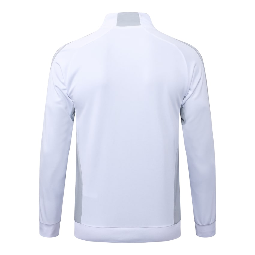 Survetement Real Madrid Veste 2025 2026 Blanc Gris – Image 3